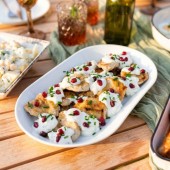 Piept de pui cu sos de gorgonzola și rodie